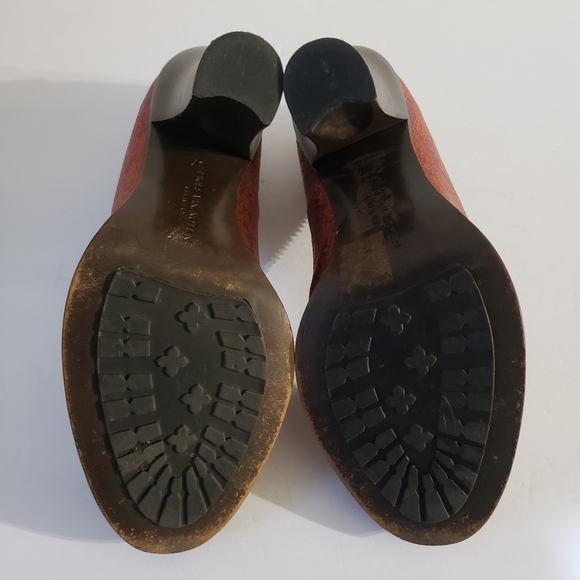 Dries Van Noten Reddish Brown Wooden Block Heel Sz: 6.5 - Picture 9 of 14